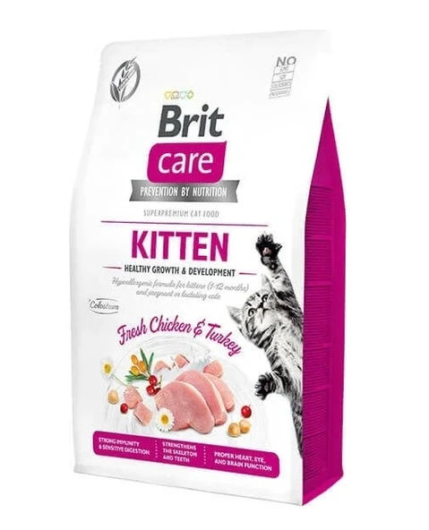 Brit Care Tahılsız Tavuk Etli ve Hindili Açık Yavru Kedi Maması 1 Kg ürün görseli 1