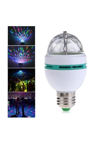 Led 3w Disko Ampul Renkli - Resim 2