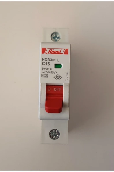Himel 1x16a C Tipi 4,5ka Otomatik Sigorta-hdb3whl1c16 ürün görseli 1