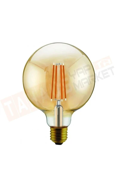 Global K2 Kes606 6 Watt G95 Led Rustik Glop Ampul - Sarı Işık (2700K) ürün görseli 1
