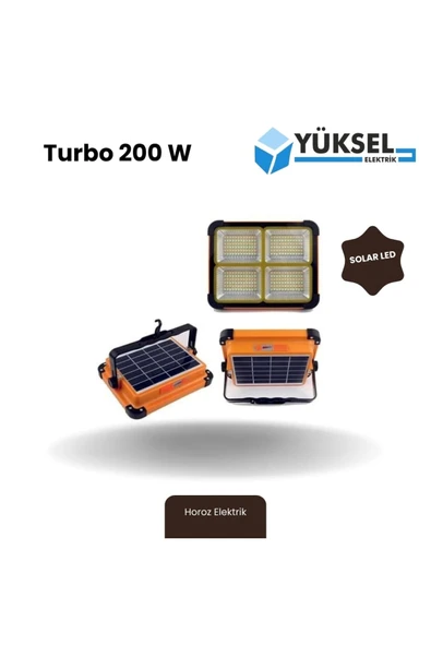 Horoz 200 W Solar Led Projektör ürün görseli 1