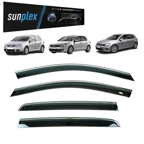 Sunplex Kromlu Cam Rüzgarlığı Volkswagen Golf 5-6-7 2003-2022 ile uyumlu ürün görseli 1
