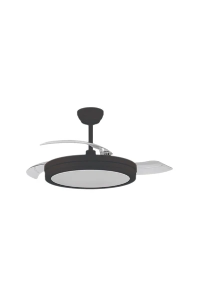 Huzur Elektrik Vanti 30W 42" inç Siyah Modern 3 Renk Kumandalı Ledli Dekoratif Tavan Vantilatörü KCF306 ürün görseli 1