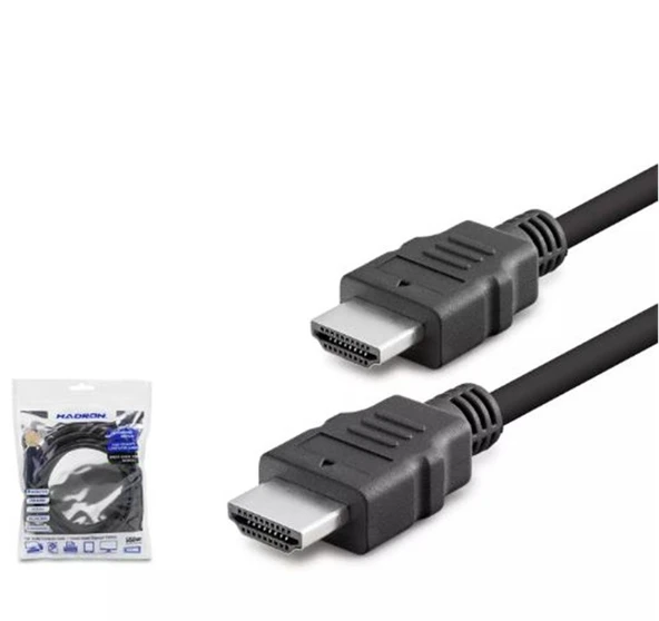 HADRON HDX2005  3M  HDMI (M) TO HDMI (M) KABLO PVC  SİYAH ürün görseli 1