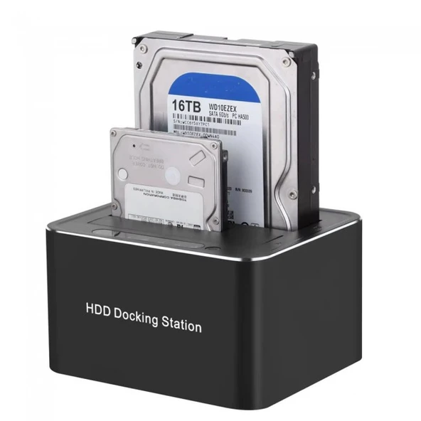 Usb 3.0 hdd docking station 2.5 inç,3.5 inç sata hdd klonlama standı HDD dock ürün görseli 1