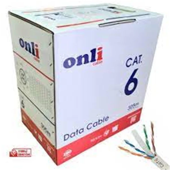 Onli ON-6002 U-UTP 23 AWG CCA 100 Metre Cat6 Kablo ürün görseli 1