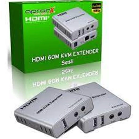 Apronx APX-120M Cat5e-Cat6 120 metre 4K KVM HDMI Extender ürün görseli 1