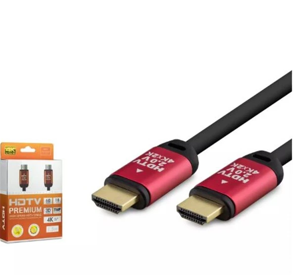 HADRON HDX2037 HDMI (M) TO HDMI (M) KABLO PVC 4K 1.5M SİYAH ürün görseli 1