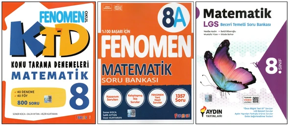FENOMEN 8. SINIF KTD+8A+AYDIN BECERİ TEMELLİ S.B. (3 KİTAP) ürün görseli 1
