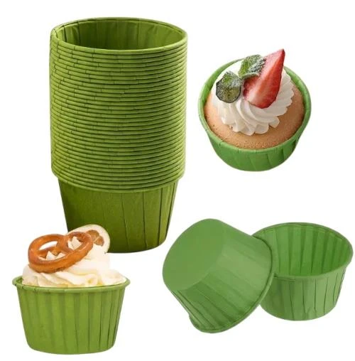 Cupcake/Muffin /Suffle Kek Kapsülü Yeşil 50 Li ürün görseli 1