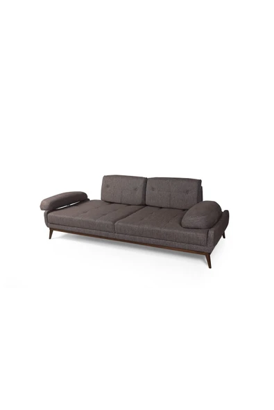 Perla Sofa   Nelson Üçlü Kanepe Keten Kahve - Resim 6
