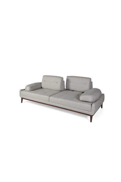 Perla Sofa   NELSON ÜÇLÜ KOLTUK KETEN KREM - Resim 8