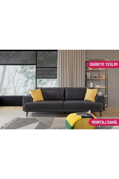 Perla Sofa   NOBİS YATAKLI KANEPE BABYFACE ANTRASİT ürün görseli 1