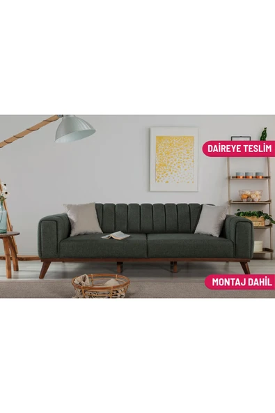 Perla Sofa   VELAR YATAKLI KANEPE KETEN YEŞİL ürün görseli 1