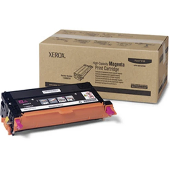 Xerox 113R00724 Phaser 6180-6180MFP Yüksek Kapasite Magenta Kırmızı Toner 6.000 Sayfa ürün görseli 1