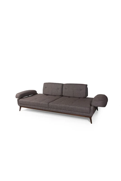 Perla Sofa   Nelson Üçlü Kanepe Keten Kahve - Resim 5