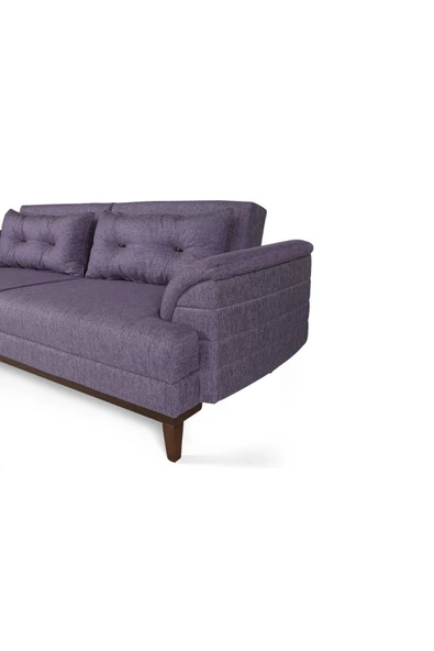 Perla Sofa   Madrid Koltuk Takımı Keten Mor - Resim 5