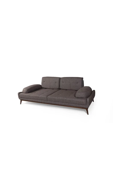 Perla Sofa   Nelson Üçlü Kanepe Keten Kahve - Resim 7