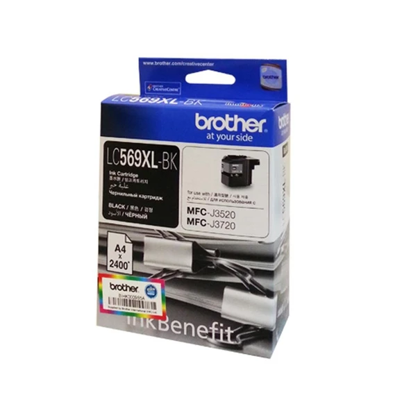 Brother LC569XLBK Black Siyah 2.400 Sayfa Kartuş MFC-J3520-J3720 ürün görseli 1