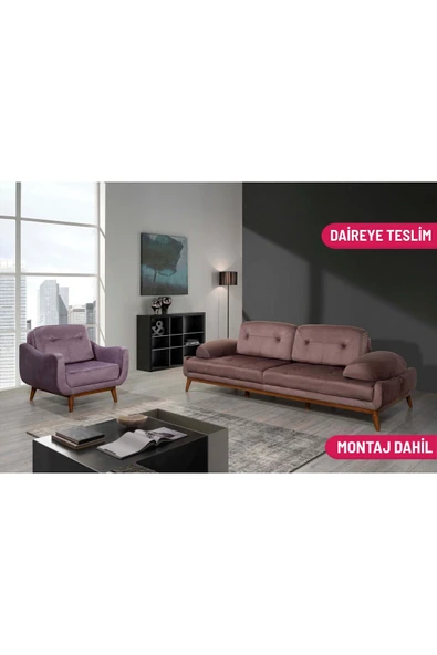 Perla Sofa   NELSON YATAKLI KOLTUK TAKIMI BABYFACE KAHVE ürün görseli 1