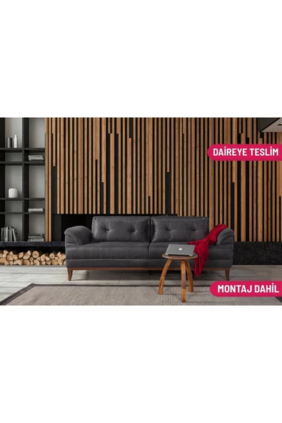 Perla Sofa   Madrid Üçlü Koltuk Bora Antrasit ürün görseli 1