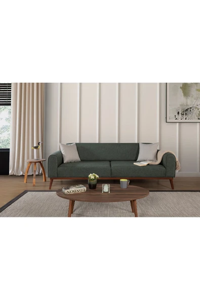 Perla Sofa   SENECA YATAKLI KANEPE KETEN YEŞİL ürün görseli 1