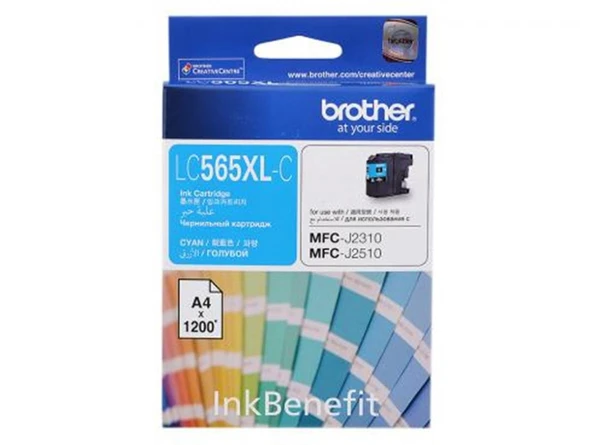 Brother LC565XLC Cyan Mavi 1.200 Sayfa Kartuş MFC-J3520-J3720 ürün görseli 1