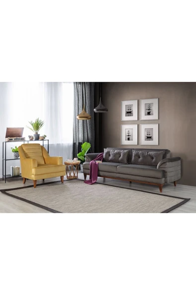 Perla Sofa   Madrid Koltuk Takımı Babyface Antrasit ürün görseli 1