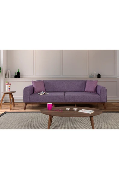 Perla Sofa   SENECA KETEN KOLTUK TAKIMI, MOR - Resim 3
