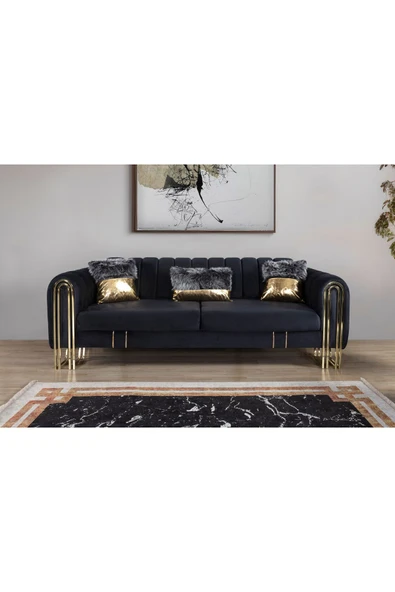 Perla Sofa   VALES YATAKLI ÜÇLÜ KOLTUK ANTRASİT ürün görseli 1