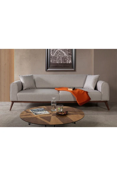 Perla Sofa   SENECA YATAKLI KANEPE KETEN AÇIK KAHVE KAZAYAĞI ürün görseli 1