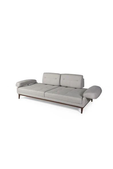 Perla Sofa   NELSON ÜÇLÜ KOLTUK KETEN KREM - Resim 5
