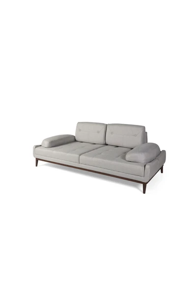 Perla Sofa   NELSON ÜÇLÜ KOLTUK KETEN KREM - Resim 4