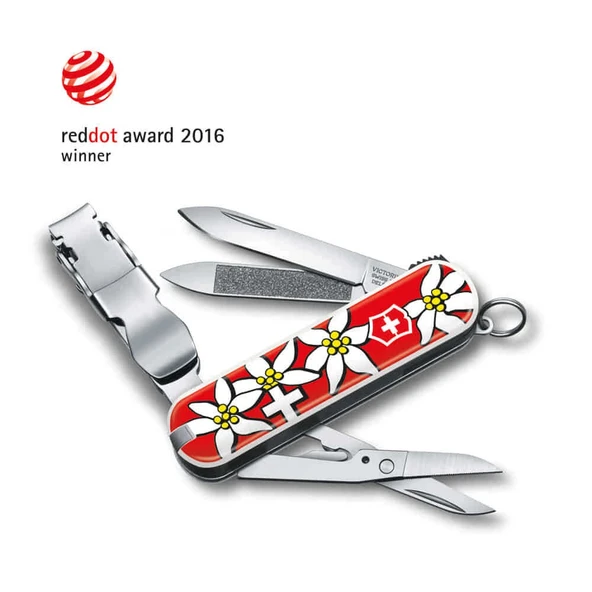 Victorinox 0.6463.840 NailClip 580 Edelweiss Desenli Tırnak Makaslı Çakı ürün görseli 1