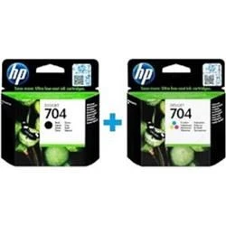 HP CN692AE + CN693AE 704  Siyah + Renkli Kartuş Seti - Resim 2