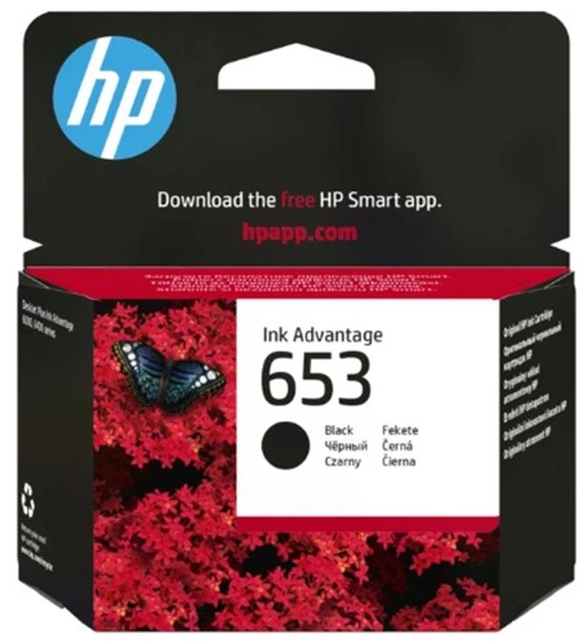 HP 653 Black Siyah Kartuş 3YM75AE ürün görseli 1