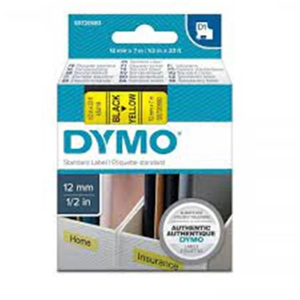 DYMO S0720850 D1 Yedek Şerit, 19 mm x 7 mt, Beyaz- Kırmızı (45805) ürün görseli 1
