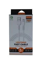 Megatech CHC65 3.0A 1mt Lightning Beyaz Şarj Kablosu - Resim 2