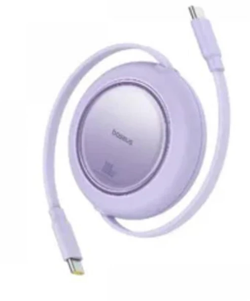 Baseus P10364500213-00 Free2 Pull Mini Kablolu USB-C 100W 2M Mor Şarj Kablosu ürün görseli 1