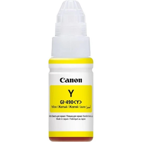 Canon GI-490Y Yellow Sarı Şişe Mürekkep G1411-2411-3411-4411 ürün görseli 1