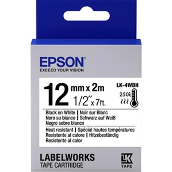 Epson LK-5SBE Gümüş Üzeri Siyah 18mm 9Metre Etiket ürün görseli 1