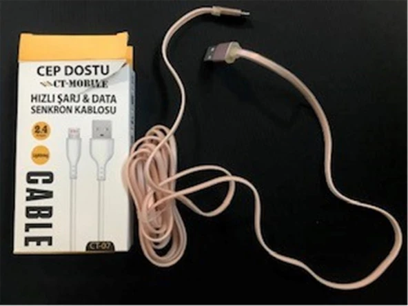 Dataline Ct-07 2.4a Lightning Data Kablosu Hızlı Şarj 1,5mt ürün görseli 1
