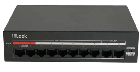 Hilook NS-0110MP-60 8 Port PoE, 60W, +2 Port Megabit Uplink Switch ürün görseli 1