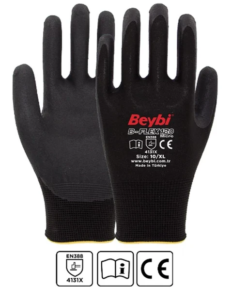 Beybi B-FLEX120 9Beden 12li Micro Köpük Nitril Eldiven (4131X) ürün görseli 1