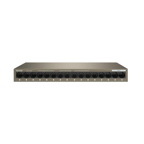 Tenda TEG1016M 16 Port 10-100-1000 Mbps Switch Metal Kasa ürün görseli 1