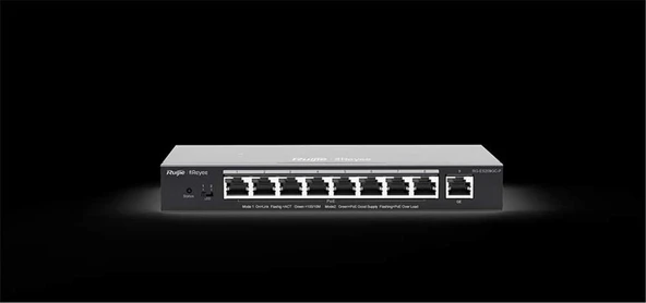 Ruijie-Reyee RG-ES209GC-P 8 Port POE+ 10-100-1000Mbps+1Port 10-100-1000Mbps Yönetilebilir Çelik 120W ürün görseli 1