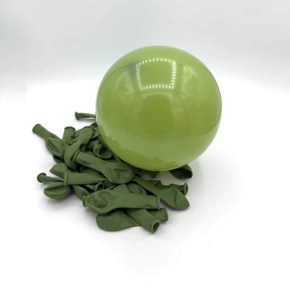 Retro Okaliptus Pastel Balon 10 lu 5 inç ürün görseli 1