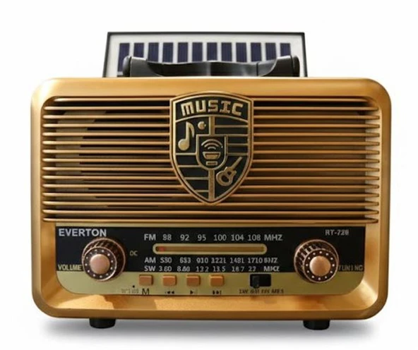 Everton RT-720 Bluetooth-USB-SD-FM Nostaljik Radyo - Resim 2