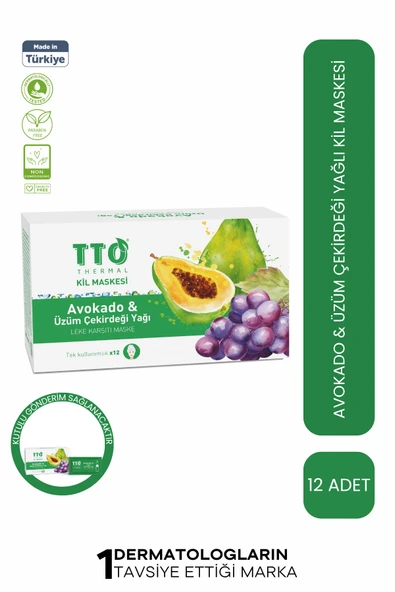 TTO THERMAL Avokado ve Üzüm Çekirdeği Yağ İçern Kil Maskesi ürün görseli 1