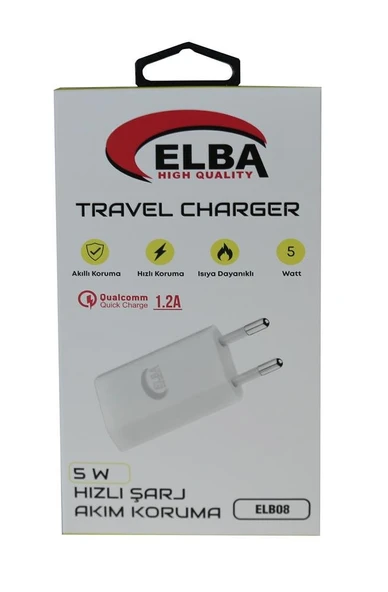 Elba Elb08 5W 1.2A Hızlı Şarj Akıllı Koruma Usb EV Şarj Kafa ürün görseli 1
